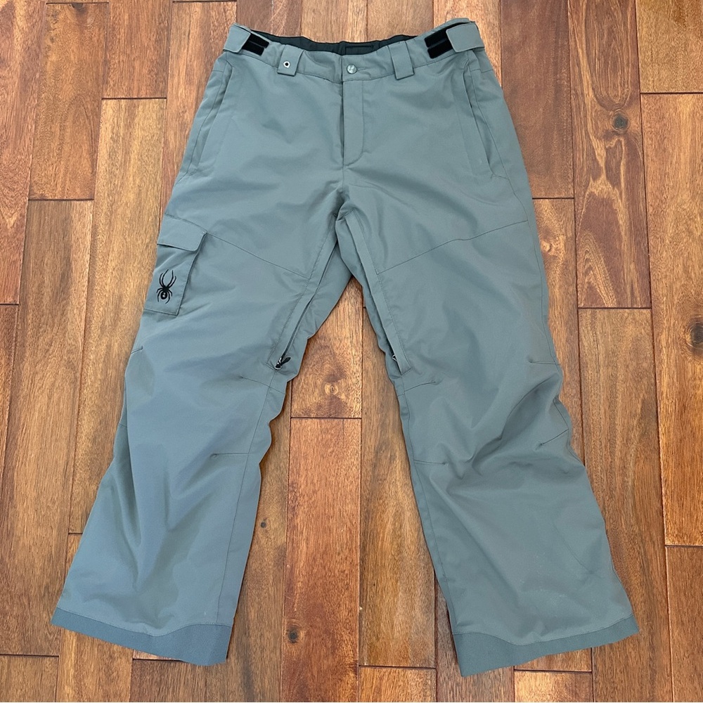 Spyder Men’s Cargo Insulated Ski Snowboard Pants. Size XL. Color Gray.
